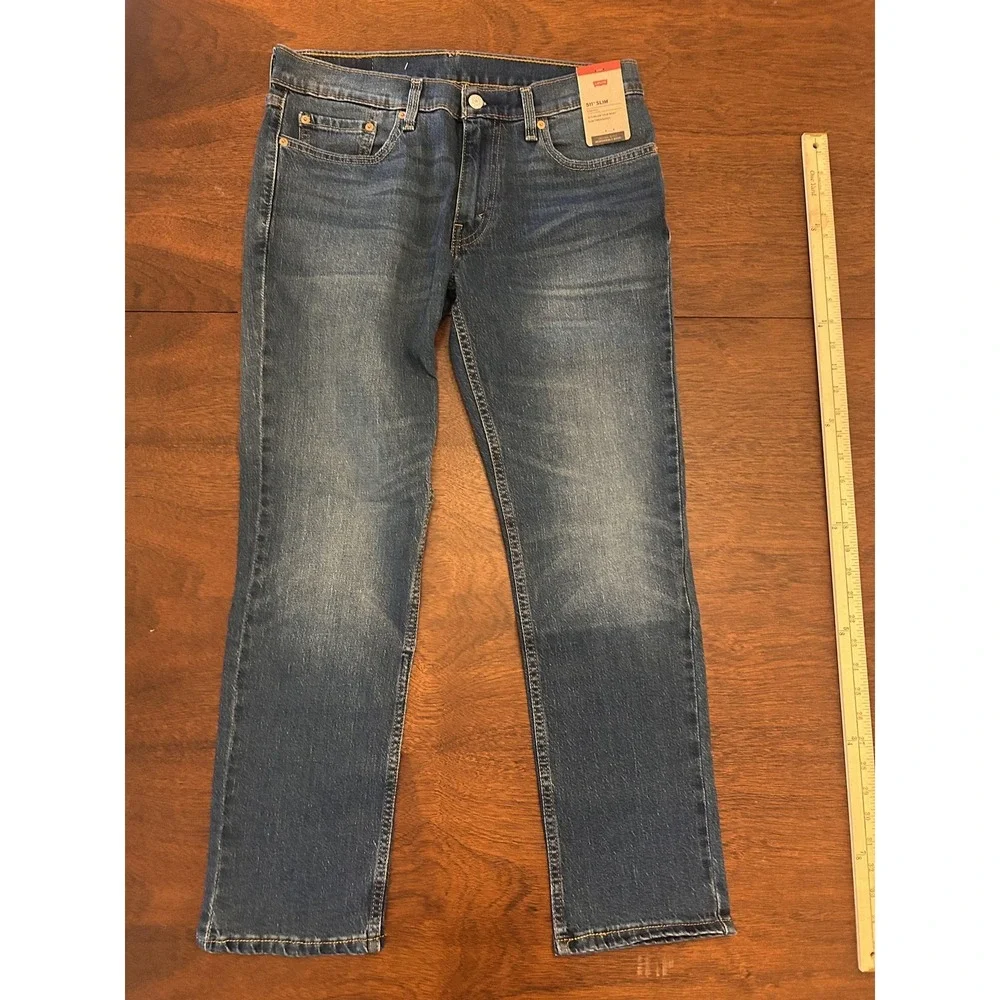 Levi's Jeans Mens 511 Slim Straight Blue Stretch Denim 32x30 Casual